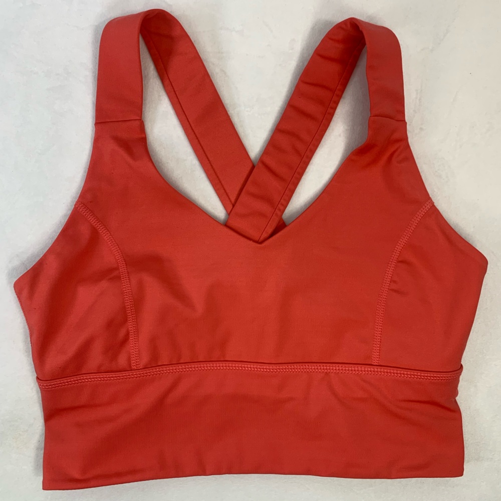 Avia Sports‎ Bra Bikini Top Crisscross Back Dark Coral Women’s Size Small 8/10